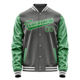 Custom Dark Grey Emerald Green Jacket JA2020242018B31824