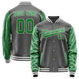 Custom Dark Grey Emerald Green Jacket