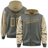Custom Dark Grey Light Khaki Jacket