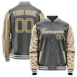 Custom Dark Grey Light Khaki Jacket