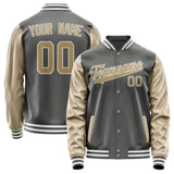 Custom Dark Grey Light Khaki Jacket