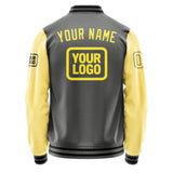 Custom Dark Grey Light Yellow Jacket JA202026201717262617