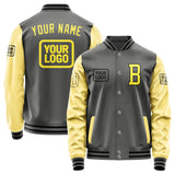 Custom Dark Grey Light Yellow Jacket JA202026201717262617