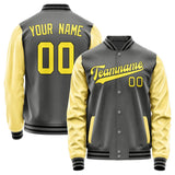 Custom Dark Grey Light Yellow Jacket