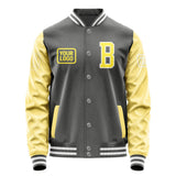 Custom Dark Grey Light Yellow Jacket JA202026201818262618