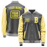 Custom Dark Grey Light Yellow Jacket