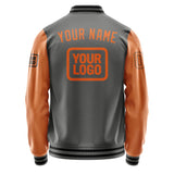 Custom Dark Grey Orange Jacket JA202028201717282817