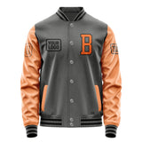 Custom Dark Grey Orange Jacket JA202028201717282817