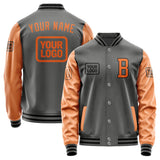 Custom Dark Grey Orange Jacket JA202028201717282817