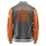 Custom Dark Grey Orange Jacket JA202028201818282818