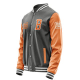 Custom Dark Grey Orange Jacket JA202028201818282818