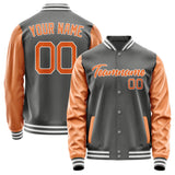 Custom Dark Grey Orange Jacket