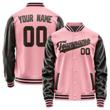 Custom Light Pink Brown Jacket