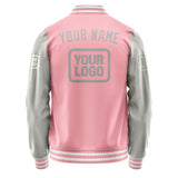 Custom Light Pink Gray Jacket JA212104211818040418