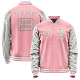 Custom Light Pink Gray Jacket JA212104211818040418