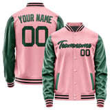 Custom Light Pink Green Jacket