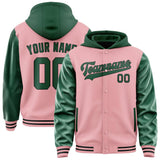 Custom Light Pink Green Jacket