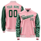 Custom Light Pink Green Jacket