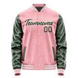 Custom Light Pink Dark Green Jacket JA2121062118B21806