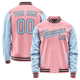 Custom Light Pink Light Blue Jacket