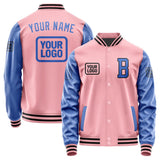 Custom Light Pink Sky Blue Jacket