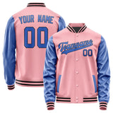 Custom Light Pink Sky Blue Jacket