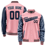 Custom Light Pink Blue Jacket