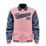 Custom Light Pink Blue Jacket