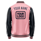 Custom Light Pink Navy Jacket JA212111211717111117