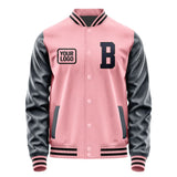 Custom Light Pink Navy Jacket JA212111211717111117