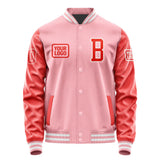 Custom Light Pink Orange Red Jacket JA212112211818121218