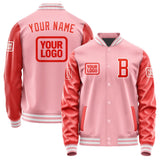 Custom Light Pink Orange Red Jacket