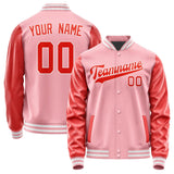 Custom Light Pink Orange Red Jacket