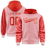 Custom Light Pink Orange Red Jacket