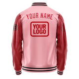 Custom Light Pink Red Jacket JA212114211717141417