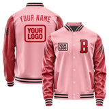 Custom Light Pink Red Jacket