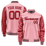 Custom Light Pink Red Jacket