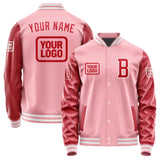 Custom Light Pink Red Jacket