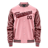 Custom Light Pink Crimson Red Jacket JA2121152117B31715