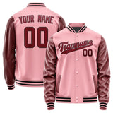 Custom Light Pink Crimson Red Jacket