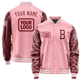 Custom Light Pink Crimson Red Jacket