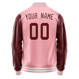 Custom Light Pink Crimson Red Jacket JA2121152118B31815