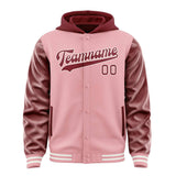 Custom Light Pink Crimson Red Jacket