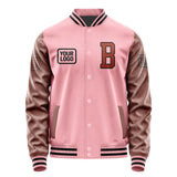 Custom Light Pink Coral Red Jacket JA212116211717161617