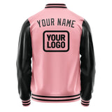 Custom Light Pink Black Jacket JA212117211717171717