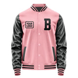 Custom Light Pink Black Jacket JA212117211717171717