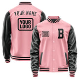 Custom Light Pink Black Jacket