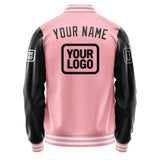 Custom Light Pink Black Jacket JA212117211818171718