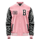 Custom Light Pink Black Jacket JA212117211818171718