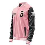 Custom Light Pink Black Jacket JA212117211818171718